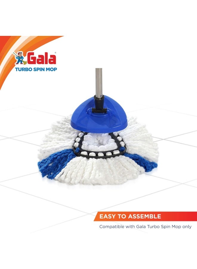 Gala Turbo Spin Mop Triangular Refill, White and Blue, Normal, (Model: 168987) - Image 3